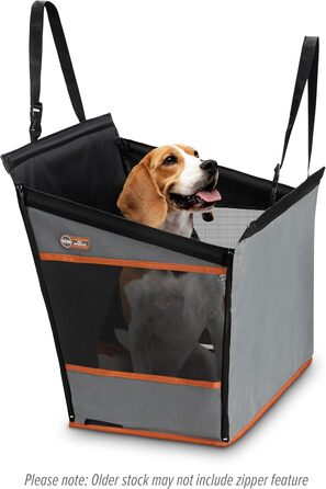 Автомобільний автокрісло для собак K&H Pet Products Buckle N' Go, сірий, середній, 53 x 33 x 48 см, водонепроникний, з ременями безпеки
