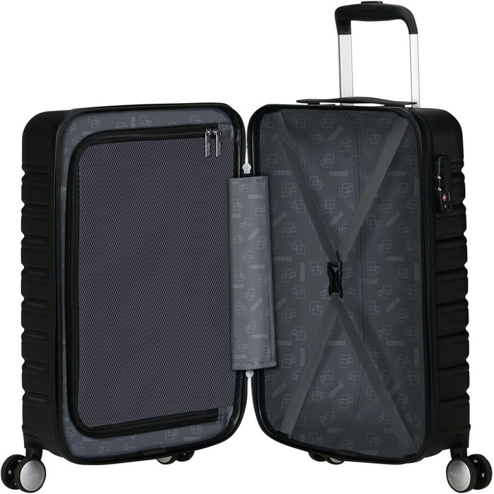 Чемодан American Tourister Flashline, 67 см, 69/75 л, чорний (Shadow Black), Spinner S Slim
