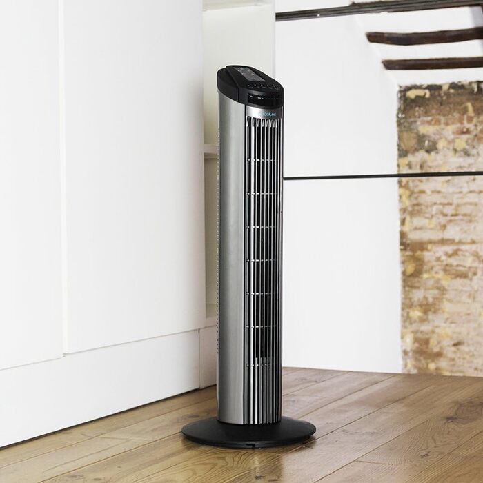 Вентилятор Cecotec Digitale Turm EnergySilence 890 Skyline, 50 Вт, 76 см, з таймером, пультом, мідний мотор, 3 швидкості, 3 режими, чорний