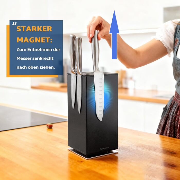 Набір кухонних ножів 6 шт. з підставкою, дерев'яний брусок, набір кухонних ножів з точилкою, ніж шеф, саторі, ніж для хліба, ніж для фруктів, універсальний ніж