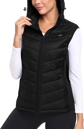 Легка жилетка MoFiz для жінок: безрукавна жилетка з пуху, ідеальна для активного відпочинку, туризму та подорожей. Чорний колір, розмір 3XL