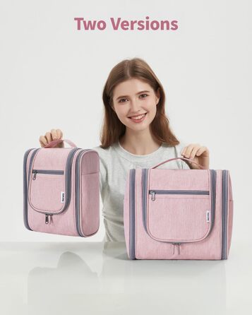 Косметичка для подорожей Narwey Klein: жіноча та чоловіча, для дітей, рожева (компактна)