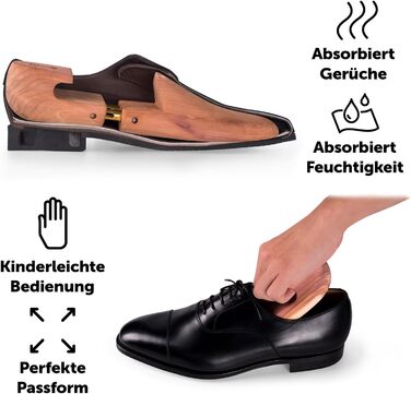 Blumtal TESTSIEGER Premium Shoe Stretcher Cedar Wood - Shoe Stretcher for Men and Women incl. Shoehorn - Shoe Expander ergonomic - Shoe Widener - Shoe Stretcher nurturing and odor-absorbing - Sizes 38-47