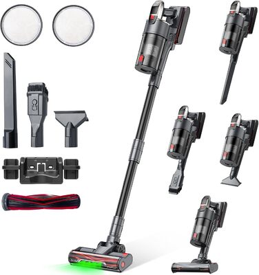 Бездротовий пилосос Linkifly A11: потужний акумуляторний пилосос, 600 Вт, 48 кПа, 60 хв роботи, технологія Anti-Tangle, для твердих підлог, килимів та плитки