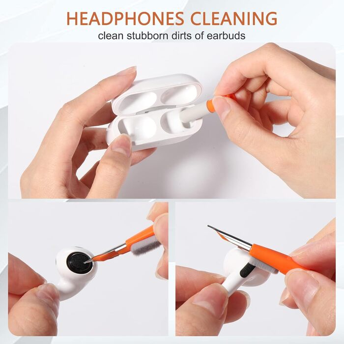 Набір для чищення клавіатури Vinabo 11 в 1: щітки, інструменти для AirPods, iPhone, iPad, навушників, телефону, камери, ноутбука