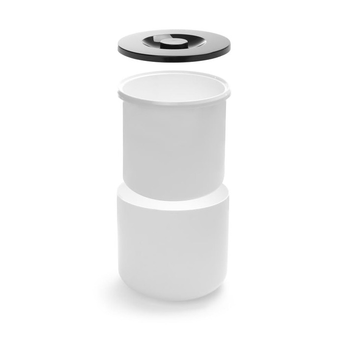 HENDI Ice Bucket, BarUp, Double-Walled, 5L, ø190x(H) 200mm, Polystyrene, White, Black