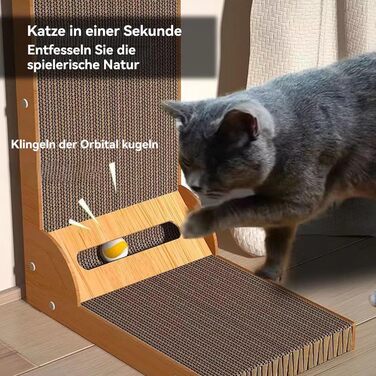 Ліжко для кота на батарею, грілка для кота, підвісне ліжко для кота, ліжко-грілка для кота, ліжко для кота з м'яким плюшевим покриттям, складане ліжко-гамак для кота на батарею, сірий колір 45x30 см (когтеточки для кота коричневого кольору)