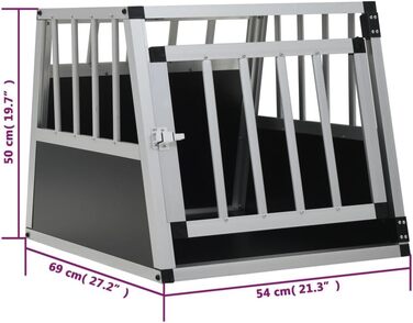 Кія для собак, переноска для собак, подорожі з собакою, 94x88x69 см, переноска з подвійними дверима, переноска для тварин, переноска для собак, подорожні переноски для собак, переноска для собак великих порід