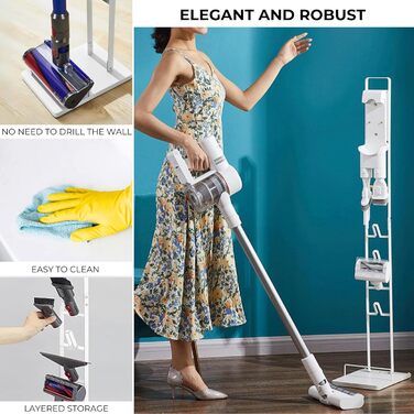 Підставка для пилососів Dyson: V15, V12, V11, V10, V8, V7, V6, DC58, DC59, DC62, DC74. Органайзер для акумуляторних пилососів Dyson. Рамка-тримач (S3189)