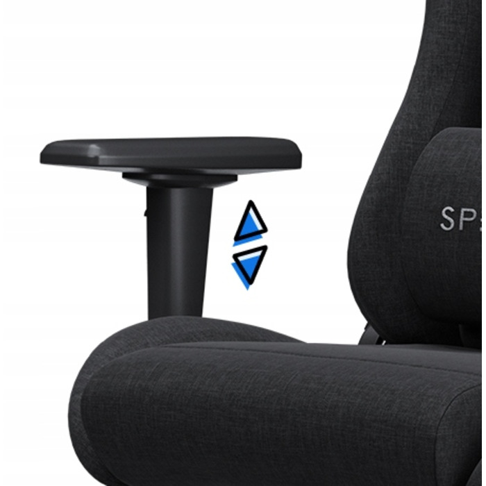 Ігрове крісло Sense7 Spellcaster XL FUKU, тканина, чорне