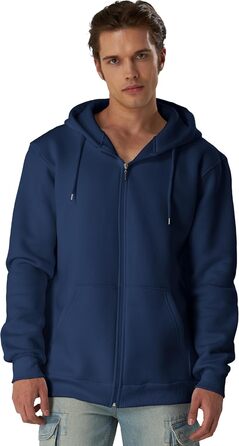 Світшот з капюшоном Smith & Soo для чоловіків (XL, темно-синій) – якісна бавовняна суміш, спортивний стиль