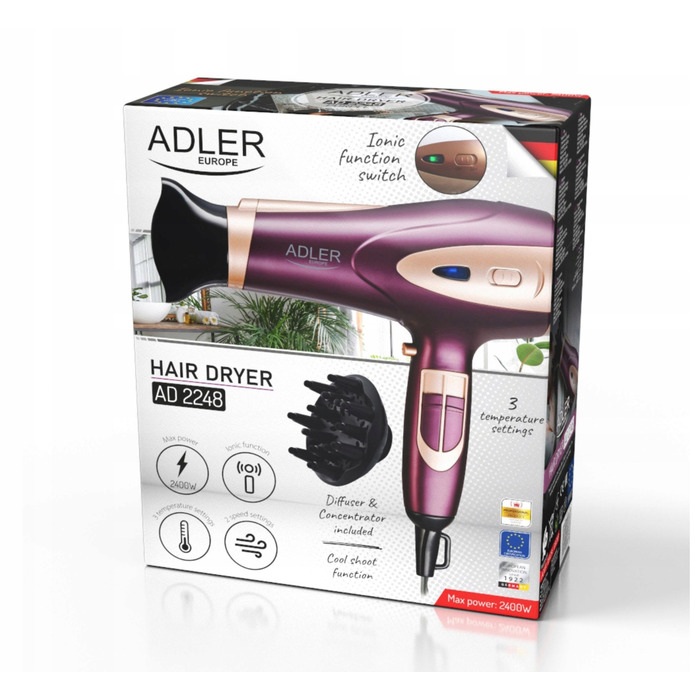 Фен для волосся Adler Europe 2025/09