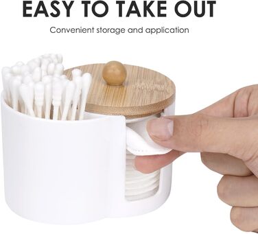 Тримач для ватних паличок та дисків, пластиковий органайзер для ванної кімнати