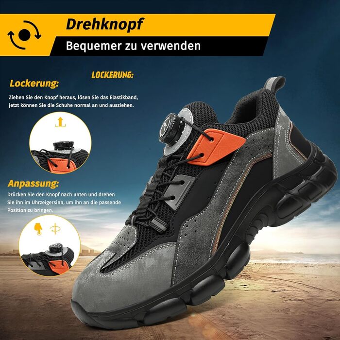 Черевики робочі чоловічі S3 Explorer 3.0. Легкі спортивні черевики, антипрокольні та антиударні. Модель F683, чорний (36 EU)