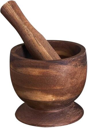 Морта та ступка з акації, 12 см - HOME DECO FACTORY