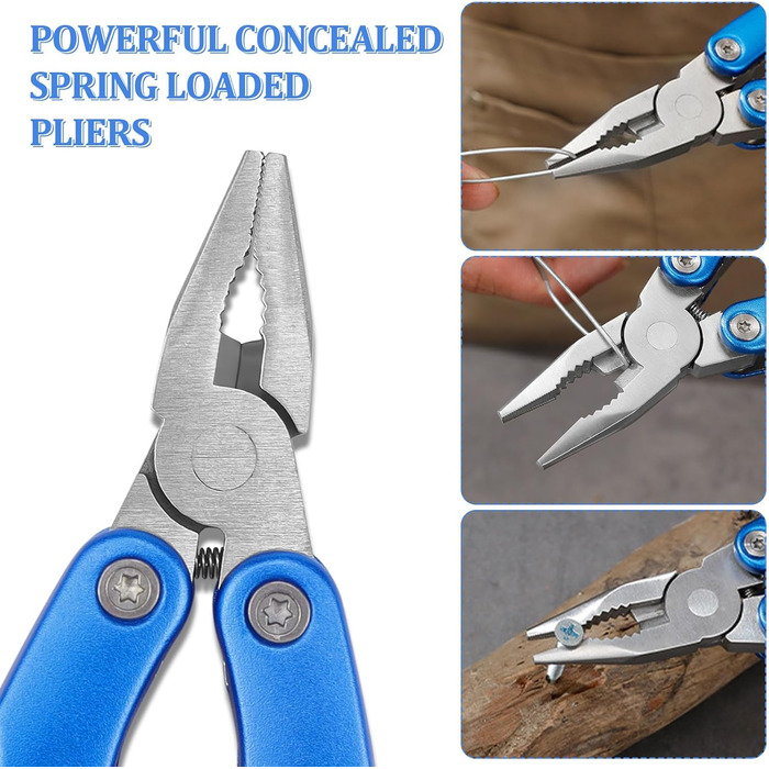 Мультитул 11 в 1: багатофункціональний інструмент з нержавіючої сталі з бітами для викрутки та складним ножем, у комплекті з сумкою для активного відпочинку