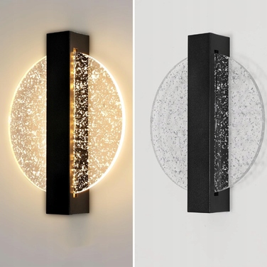 Стіна LED-бра AjieQaQ чорне, сучасне, внутрішнє, 12Вт, 1500Лм