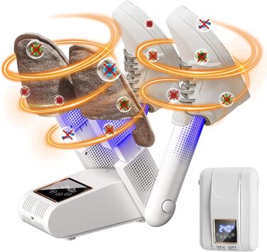 Електричний сушильник для взуття та рукавичок - швидке сушіння, підходить для взуття, рукавичок, шапок та лижних черевиків, білий