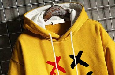 Чоловіча толстовка Heo Mrin Techwear в стилі хіп-хоп, японський streetwear, пачворк, жовта (M)