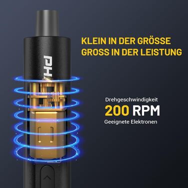 PHALANX 60-в-1 Міні Електродриль з LED-підсвічуванням, Магнітний, з Регульованим Моментом - Для Ремонту Мобільних Пристроїв, Комп'ютерів, Годинників, Окулярів, Планшетів