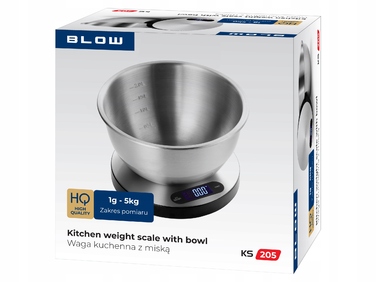 Кухонні ваги Blow KS205, сріблястий/сірий, до 5 кг