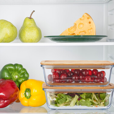 Relaxdays Glass Containers with Lids, 2-Piece Set