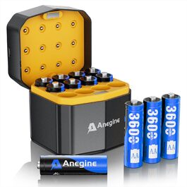 Акумулятори AA літієві перезаряджувані 3600mAh 1.5V з зарядним пристроєм (12 шт.)