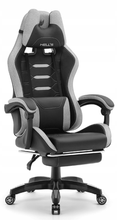 Ігрове крісло HELL'S CHAIR HC-1039 2.0 Black-Grey, тканина