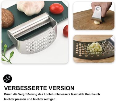 Прес для часнику з нержавіючої сталі, Wiper, інноваційний дизайн, кухонний аксесуар, легко мити