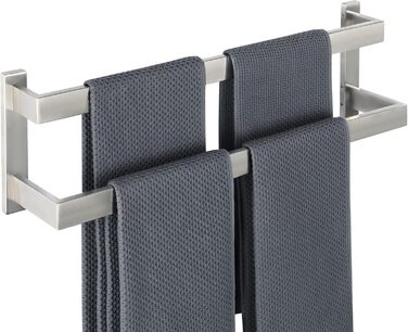 Тримач для рушників SAYAYO: настінна полиця для рушників на 3 секції, 64 см, нержавіюча сталь, для ванної кімнати та кухні