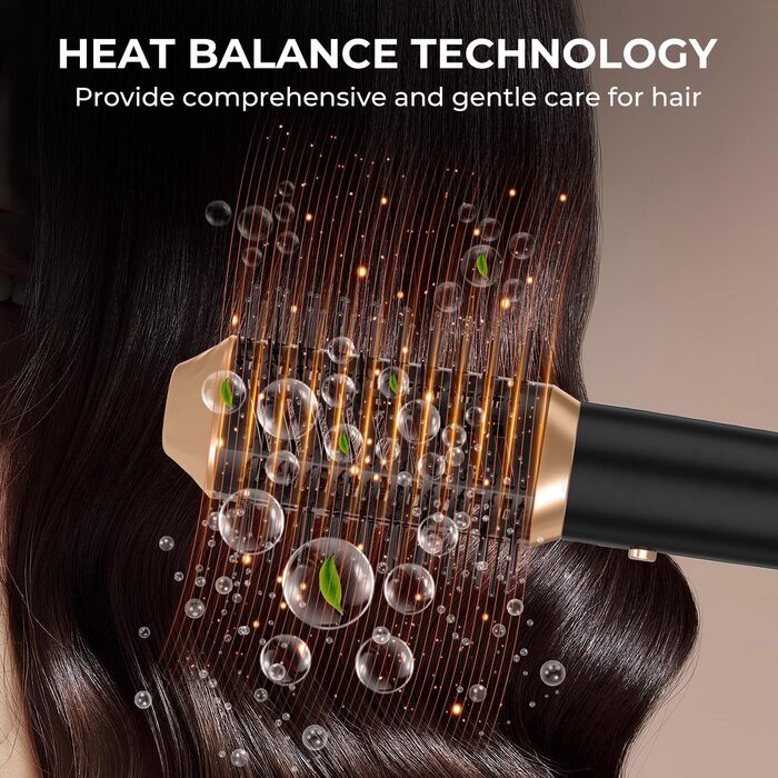 Фен-щітка Air Styler 5 в 1: мультистайлер для волосся, 1000W, чорний