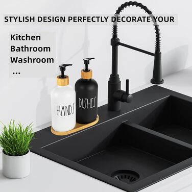 Набір флаконів для шампуню та гелю для душу, 500 мл, 3 шт. (чорний)