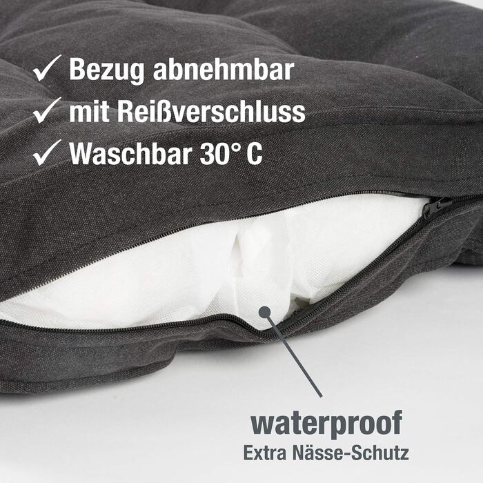 Килимок для собак JAMAXX PDB1086 (M) 65x55 см, антрацит, м'яка та зручна підстилка для собак, знімний чохол