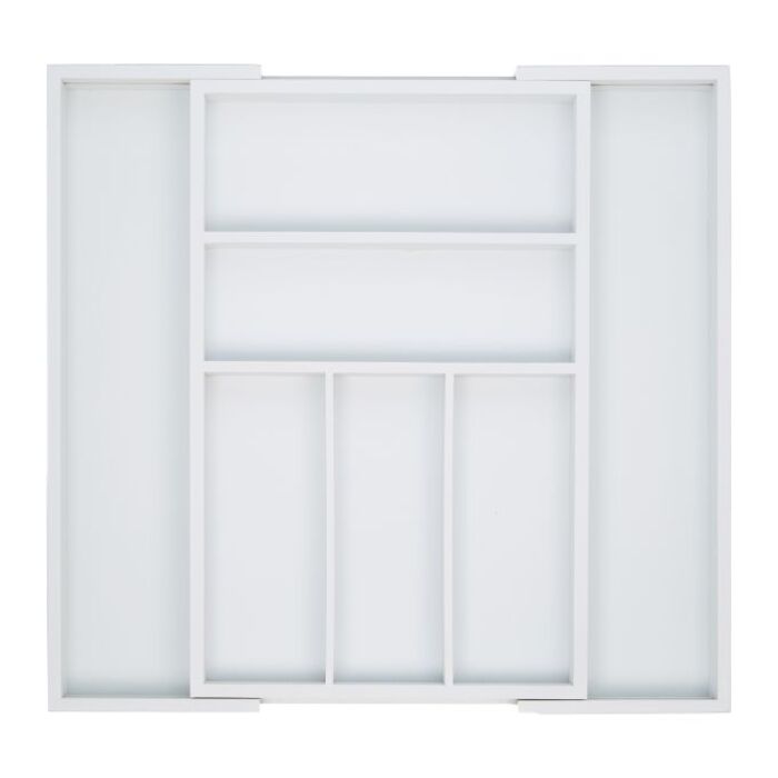 Relaxdays Cutlery Insert Bamboo White