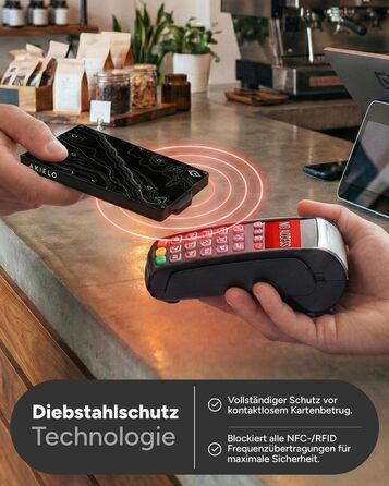 RFID захисне картхолдер Alpha Kollektion: мінімалістичний картхолдер для чоловіків з подарунковою коробкою