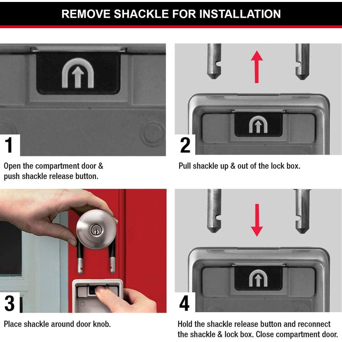 Сейф для ключів Master Lock з кріпленням на стіну, зовнішній, 12.6 x 7.2 x 5.2 см, з підсвічуванням та бугелем