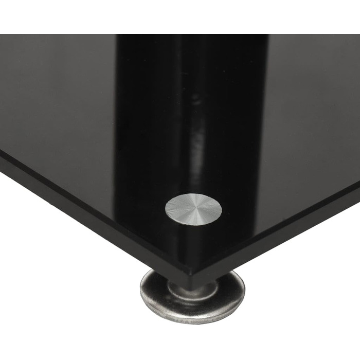 Підставка для колонок 2 шт. від vidaXL: міцна конструкція з 3-х стовпців, антиковзні ніжки, скло (чорний)