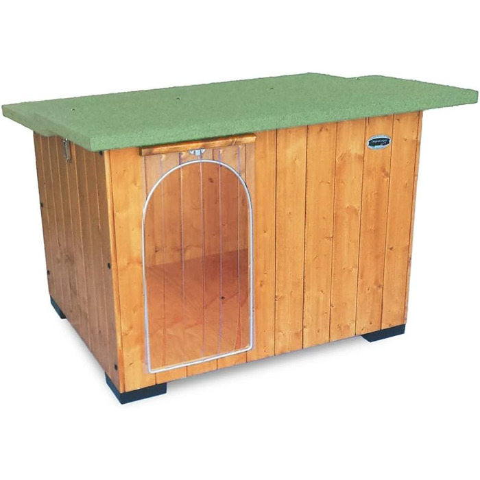 Будка для собак з масивного дерева, термозавіса, для німецької вівчарки (102x88x78) - Made in Italy