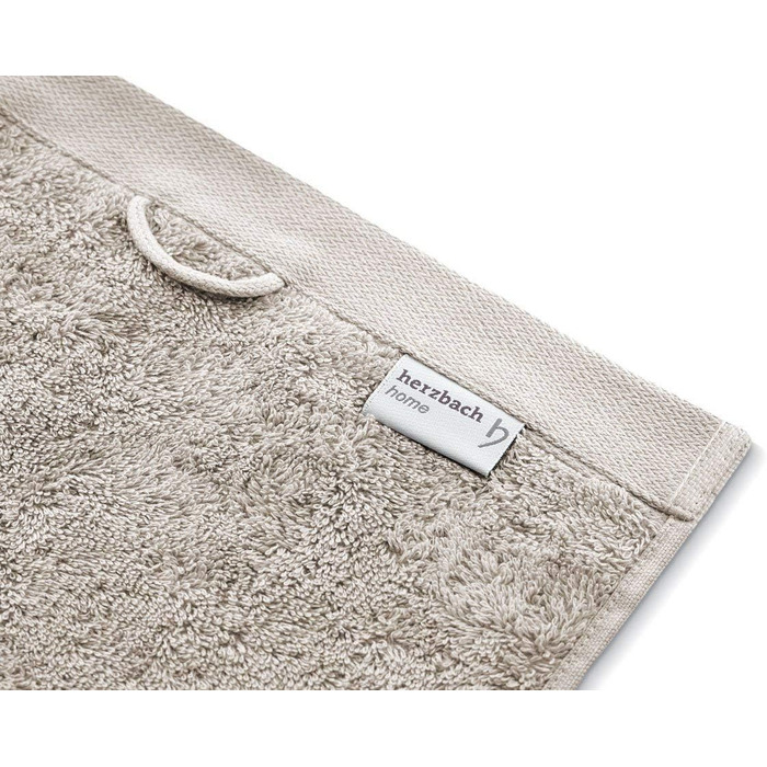 Herzbach Home Sauna Towel 80 x 200 cm 2-Pack – 100% Cotton – Soft & Absorbent – Extra Large & Long (Sand Grey)