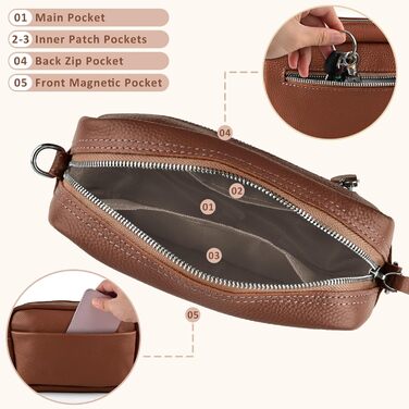 Сумка жіноча BROTOU через плече з натуральної шкіри, чорна. Кросбоді з широким ременем, три відділення, картки