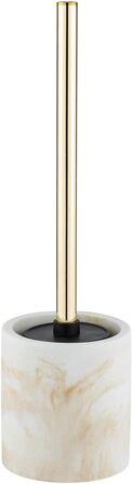 Набір для туалету WENKO Odos: тримач для щітки з полірезину, білий/золотий, 7,5 x 37 см