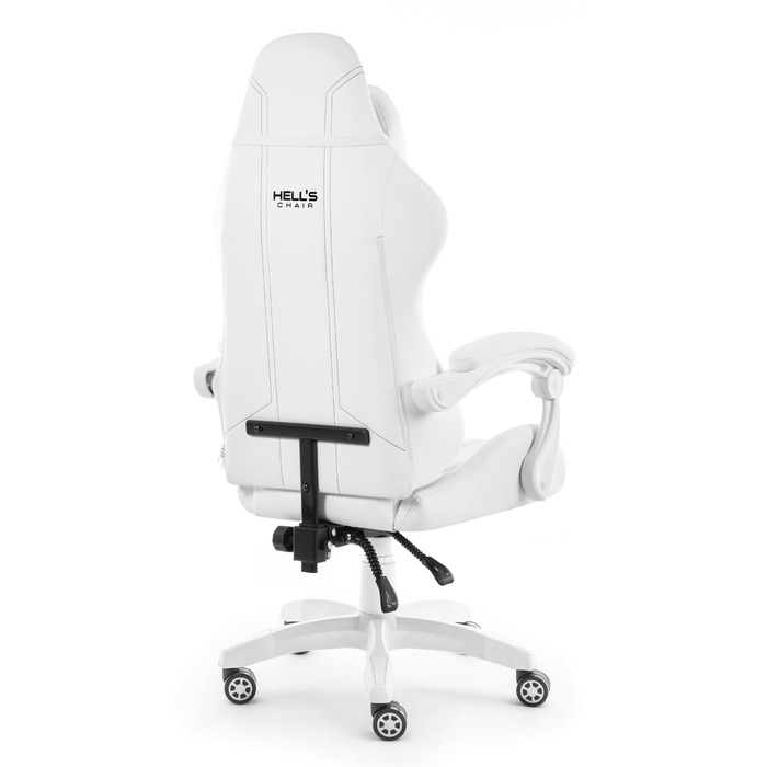 Ігрове крісло HELL'S CHAIR HC-1014 WHITE, біле, екошкіра