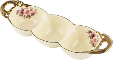 Золота етажерка Fanquare з 2 ярусами з кераміки, підставка для тортів, фруктів та капкейків