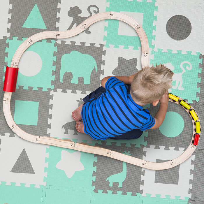 Relaxdays Puzzle Mat with Border
