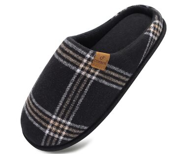 Чоловічі халапи COFACE з фетру, теплі та зручні, з антиковзкою гумовою підошвою, для дому та вулиці, розмір 40-49, Lässig, чорний, 44 EU