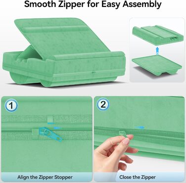 Підставка для ноутбука з регулюванням кута нахилу, подушка для роботи з ноутбука на дивані, підставка для ноутбука до 16 дюймів (зелена)