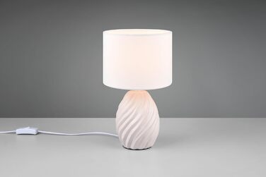 Торшер Reality Leuchten Melva R51771031 з керамічним цоколем та абажуром з тканини - білий матовий, патрон E14