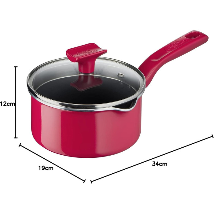 Каструля Tefal Chefclub Brat 16 см з антипригарним покриттям Titanium, індукційна, з термоіндикатором (зелена)
