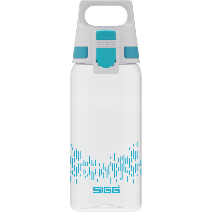 SIGG - Tritan Drinking Bottle - Sport Bottle Total Clear ONE MyPlanet Aqua - Carbonated Drinks - Dishwasher Safe, Leak-Proof, Scratch-Resistant - BPA-Free - Sports & Fitness - Blue - 0.5L