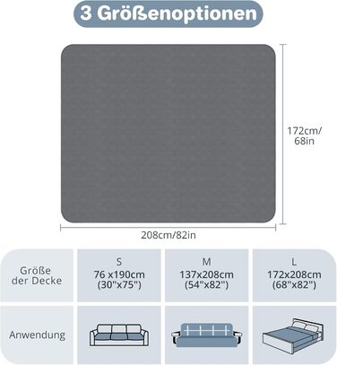 Водонепроникний килимок для собак Luvore, захист дивана та ліжка, 137x208 см